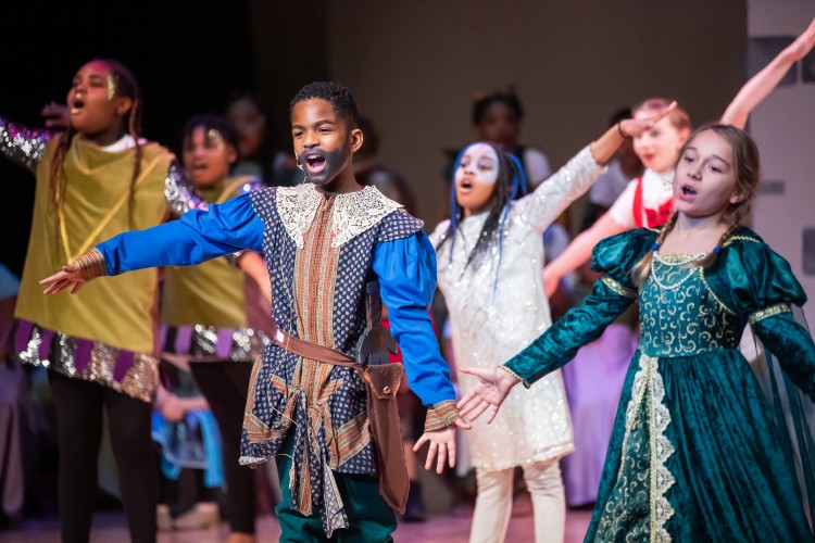 Disney Musicals in Schools students in "Frozen" at Cleveland State.